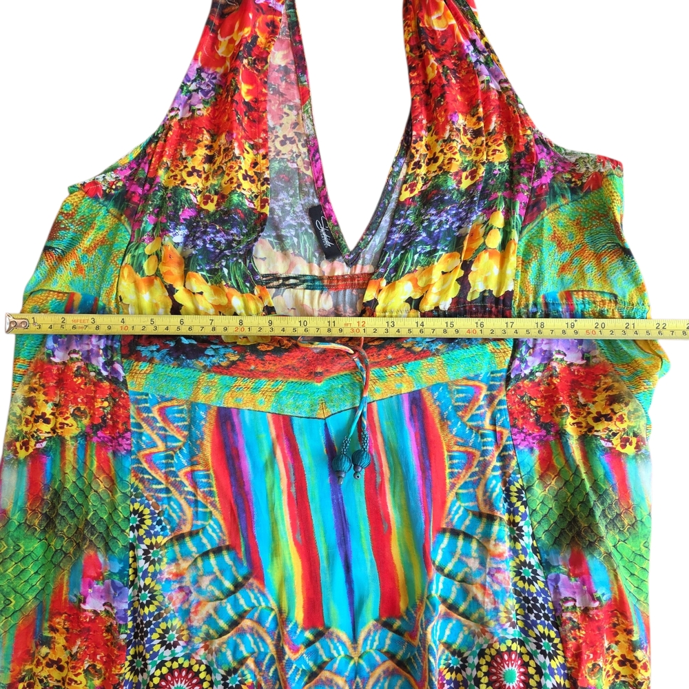 Vibrant Shahida Paridis Multicolor V-Neck Maxi Dress - Picture 10 of 10
